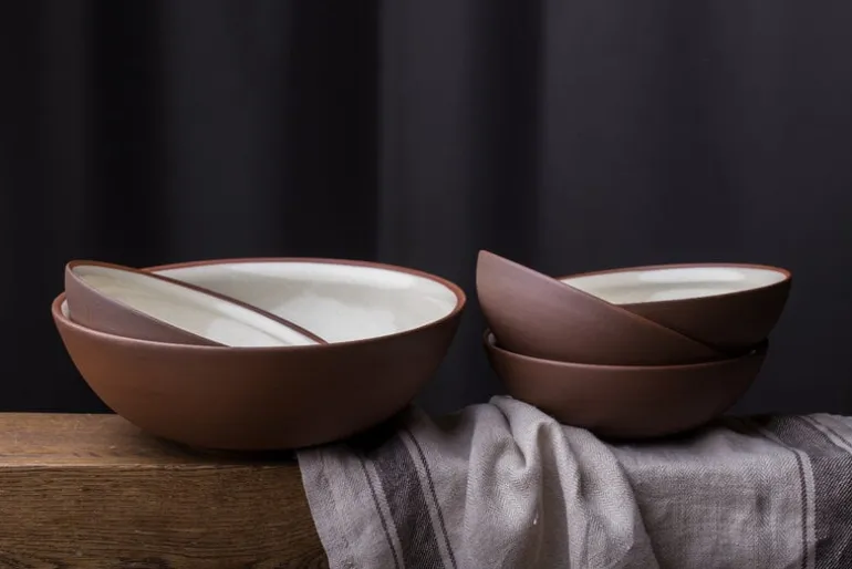 Vaidava Ceramics Earth Raw bowl, 0,6 L, brown - beige