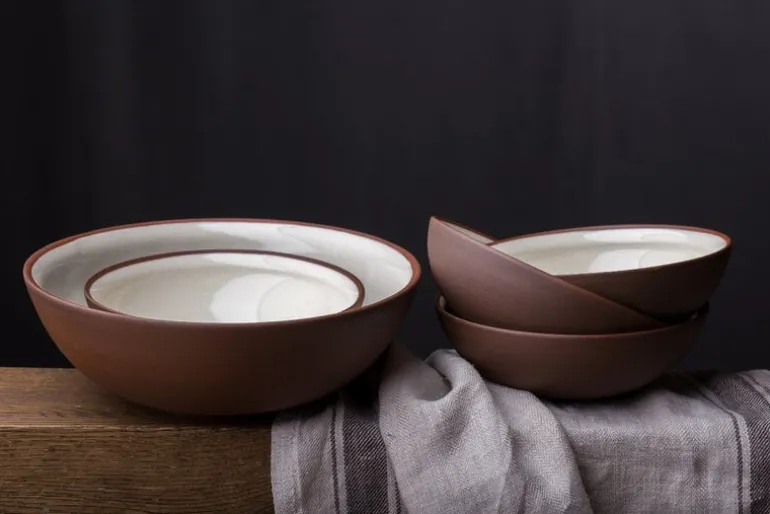 Vaidava Ceramics Earth Raw bowl, 0,6 L, brown - beige