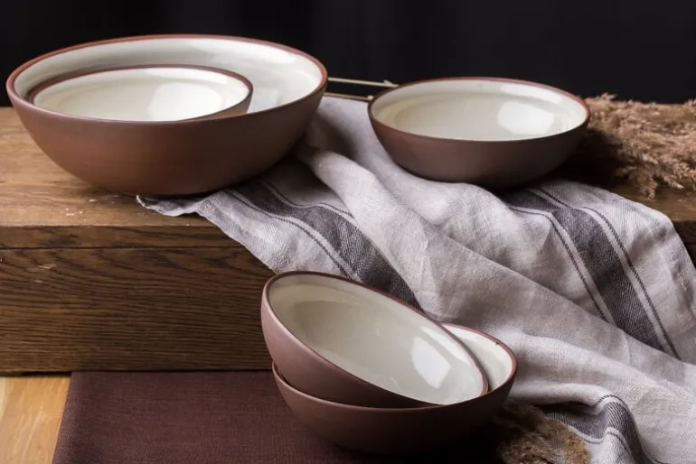 Vaidava Ceramics Earth Raw bowl, 0,6 L, brown - beige