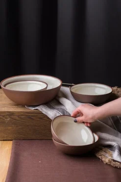 Vaidava Ceramics Earth Raw bowl, 0,6 L, brown - beige