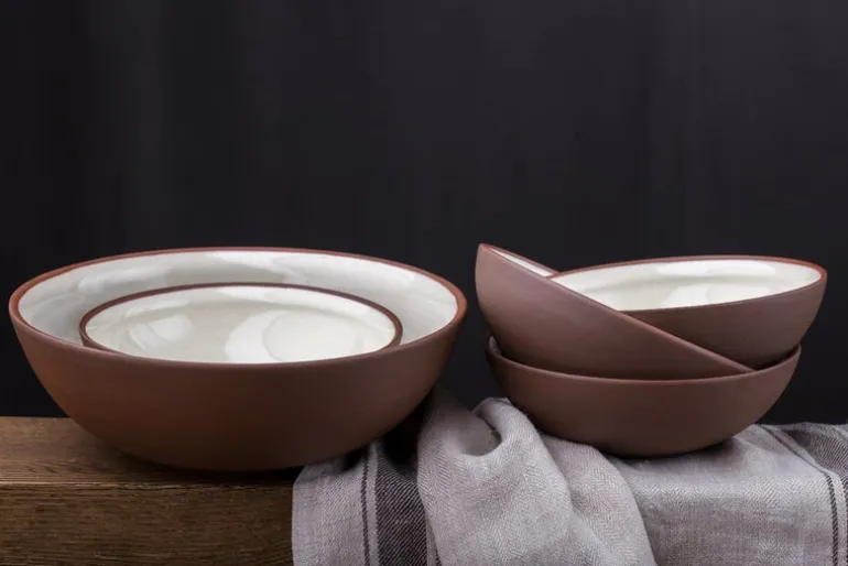 Vaidava Ceramics Earth Raw bowl, 0,6 L, brown - beige