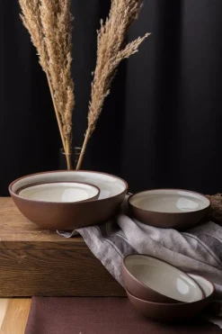 Vaidava Ceramics Earth Raw bowl, 0,6 L, brown - beige