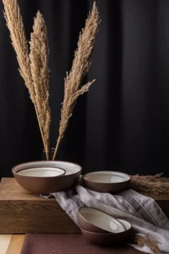 Vaidava Ceramics Earth Raw bowl, 2 L, brown - beige