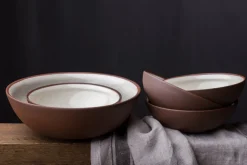 Vaidava Ceramics Earth Raw bowl, 2 L, brown - beige