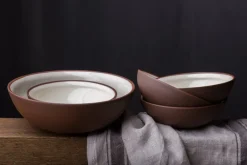 Vaidava Ceramics Earth Raw bowl, 2 L, brown - beige