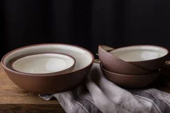 Vaidava Ceramics Earth Raw bowl, 2 L, brown - beige