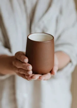 Vaidava Ceramics Earth Raw mug, brown - beige