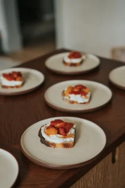 Vaidava Ceramics Earth Raw plate, 22 cm, brown - beige