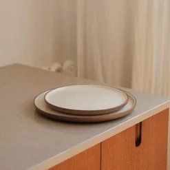 Vaidava Ceramics Earth Raw plate, 22 cm, brown - beige