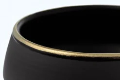 Vaidava Ceramics Eclipse Gold breakfast bowl 0,75 L, black - gold