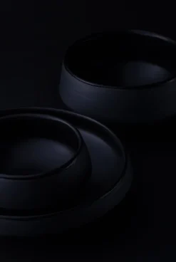 Vaidava Ceramics Eclipse centrepiece bowl 38 cm, black