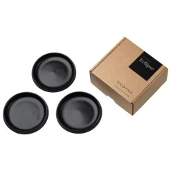 Vaidava Ceramics Eclipse snack plate 11,5 cm, 3 pcs, black