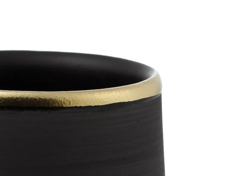 Vaidava Ceramics Eclipse Gold mug 0,3 L, black - gold