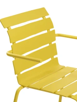 valerie_objects Aligned chair with armrests, yellow