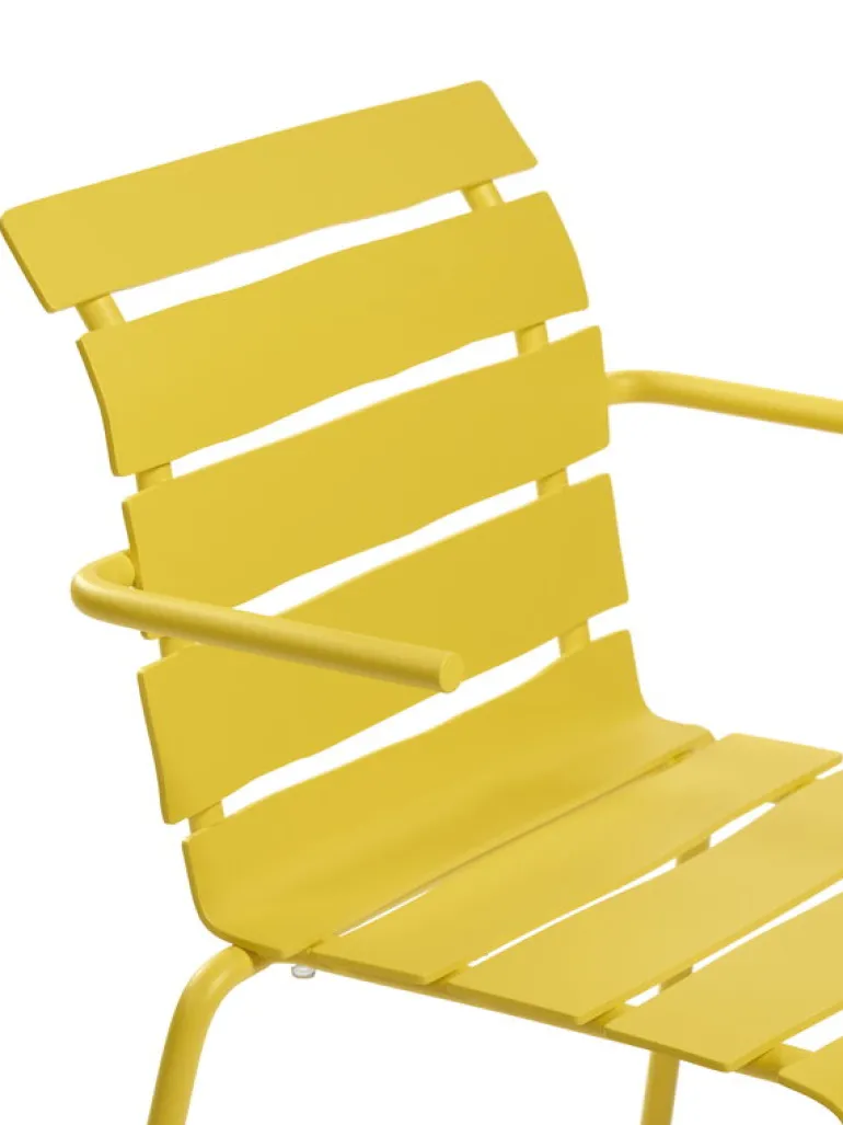 valerie_objects Aligned chair with armrests, yellow