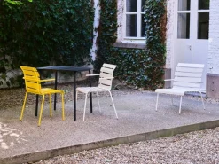 valerie_objects Aligned chair with armrests, yellow