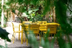 valerie_objects Aligned chair with armrests, yellow