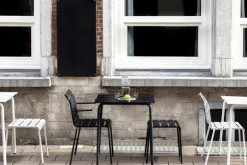 valerie_objects Aligned chair with armrests, black