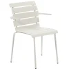 valerie_objects Aligned chair with armrests, off-white