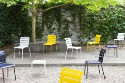 valerie_objects Aligned chair with armrests, off-white