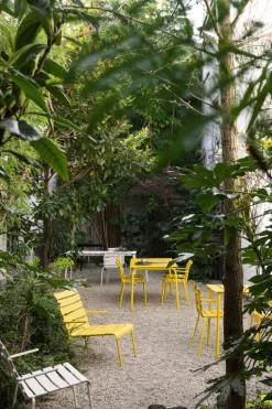 valerie_objects Aligned chair with armrests, off-white