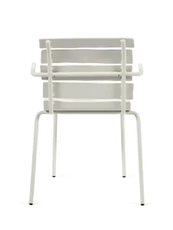 valerie_objects Aligned chair with armrests, off-white