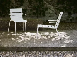 valerie_objects Aligned chair with armrests, off-white