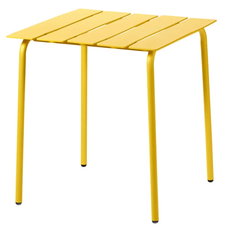 valerie_objects Aligned dining table, 70 x 70 cm, yellow