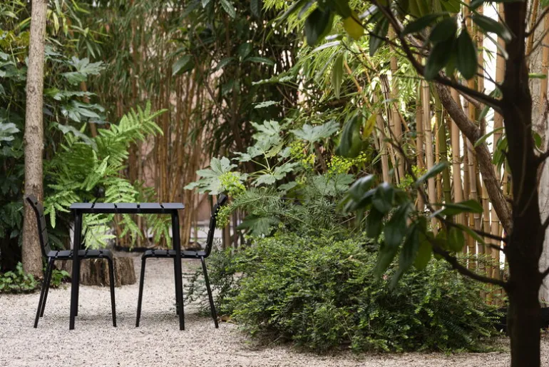 valerie_objects Aligned dining table, 70 x 70 cm, black