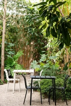 valerie_objects Aligned dining table, 70 x 70 cm, black