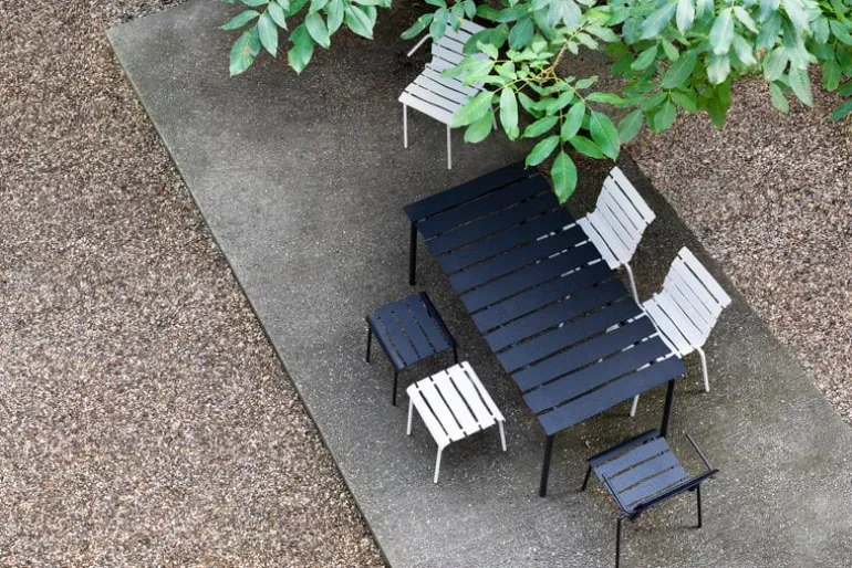 valerie_objects Aligned dining table, 170 x 85 cm, black