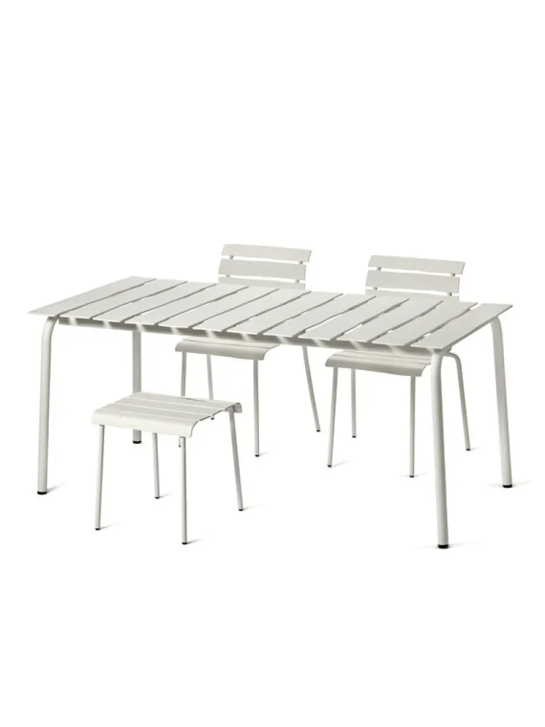 valerie_objects Aligned dining table, 170 x 85 cm, off-white