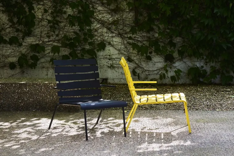 valerie_objects Aligned lounge chair, black