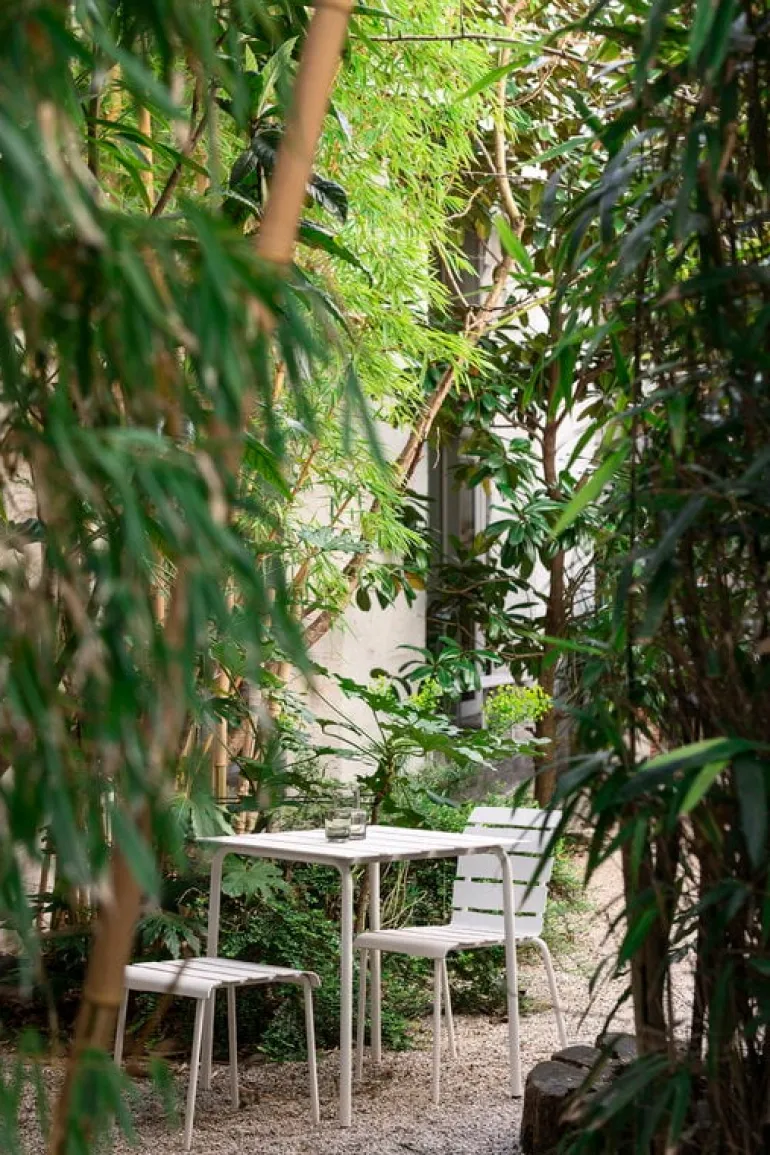 valerie_objects Aligned side table/stool, off-white