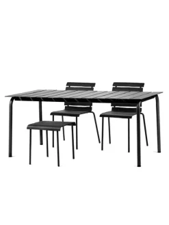 valerie_objects Aligned side table/stool, black