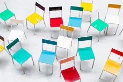 valerie_objects Alu chair, bordeaux - pink