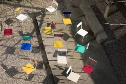 valerie_objects Alu chair, bordeaux - pink