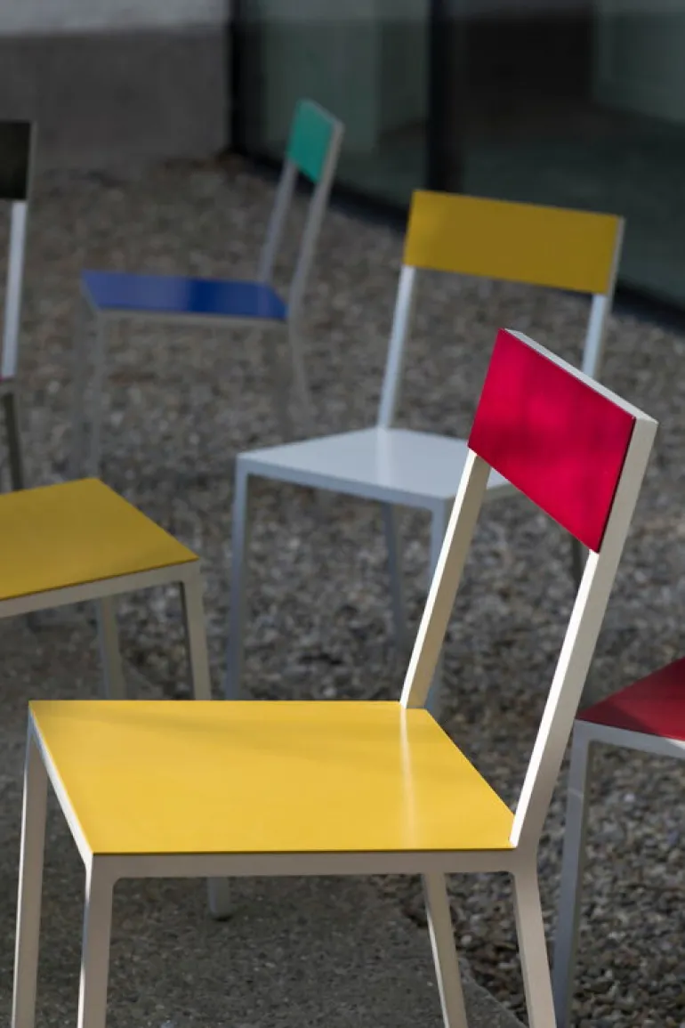 valerie_objects Alu chair, dark blue - green