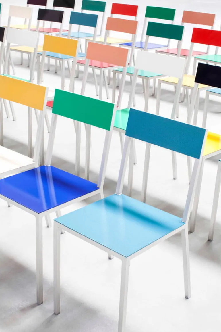 valerie_objects Alu chair, dark blue - green