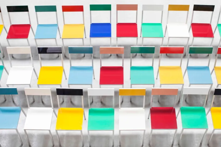 valerie_objects Alu chair, dark blue - green