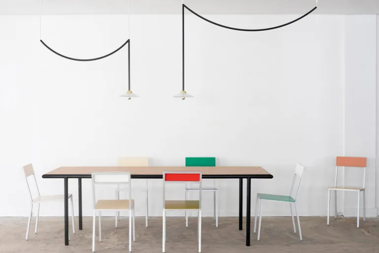 valerie_objects Alu chair, dark blue - green