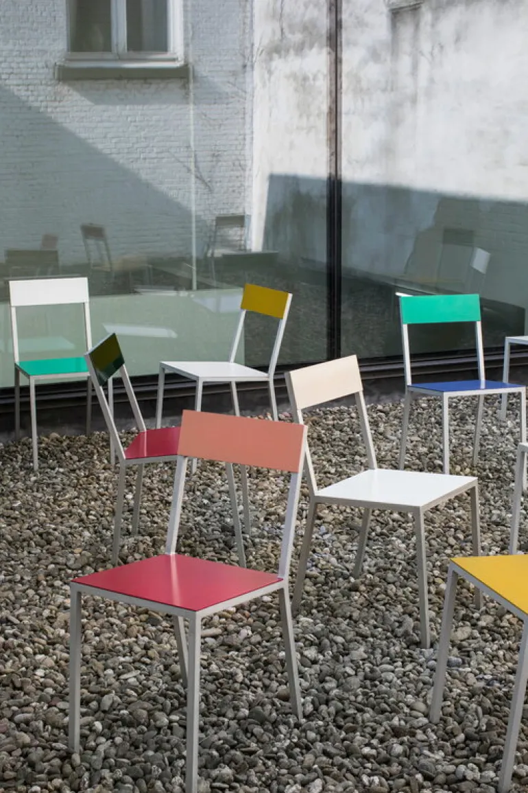 valerie_objects Alu chair, dark blue - green