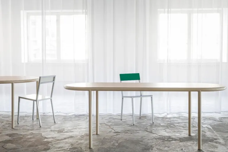 valerie_objects Alu chair, dark blue - green