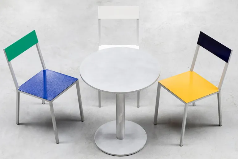 valerie_objects Alu chair, dark blue - green