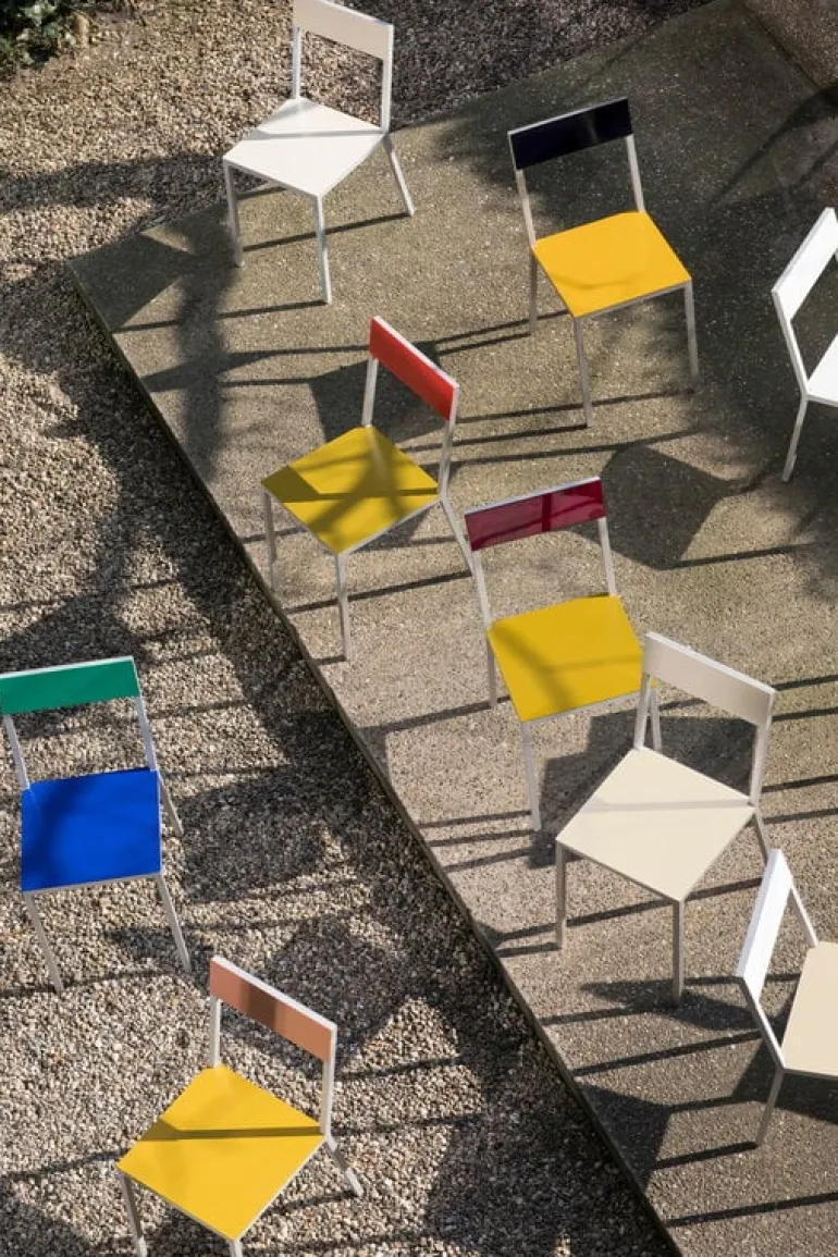 valerie_objects Alu chair, dark blue - green