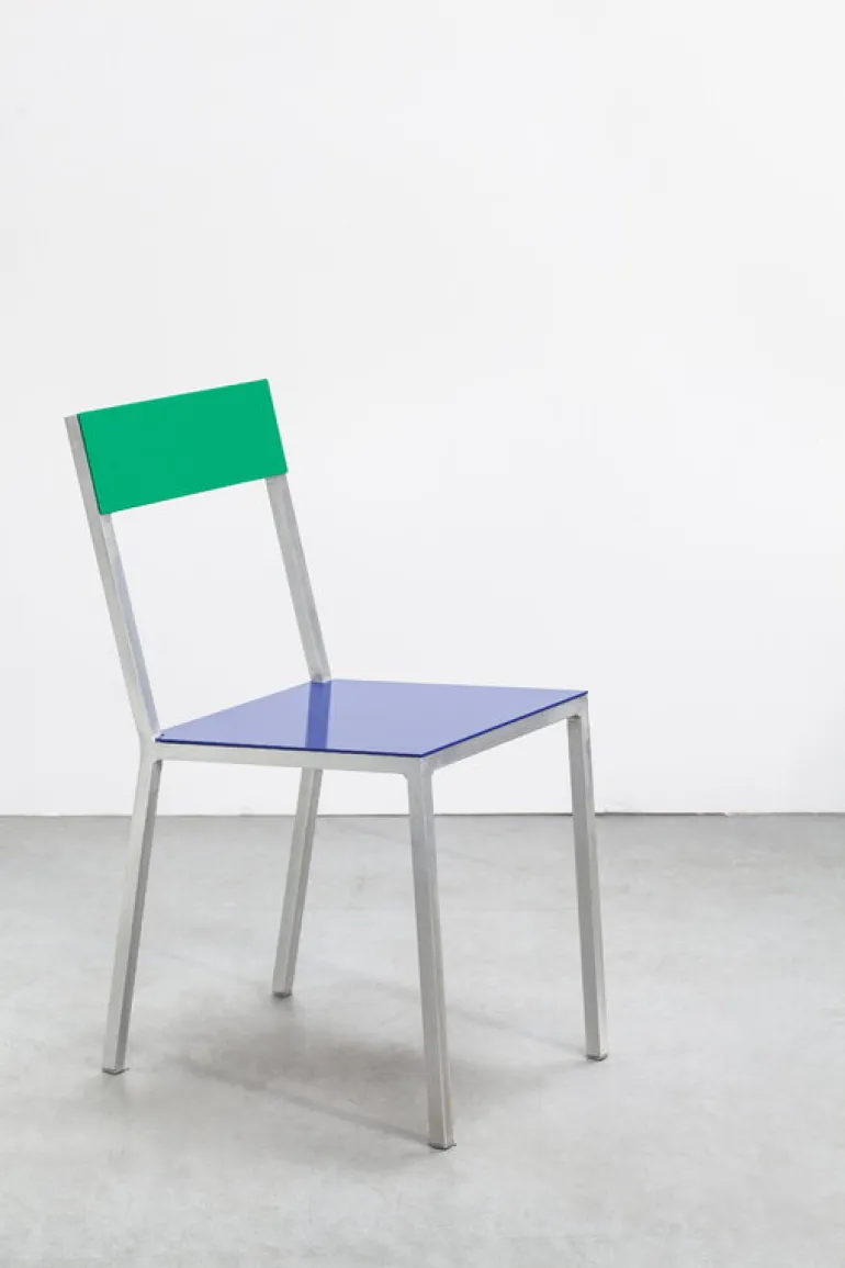 valerie_objects Alu chair, dark blue - green