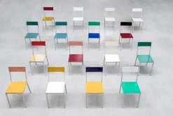 valerie_objects Alu chair, yellow - pink