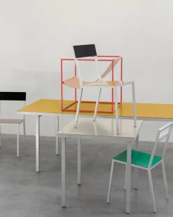 valerie_objects Alu dining table, small, ivory