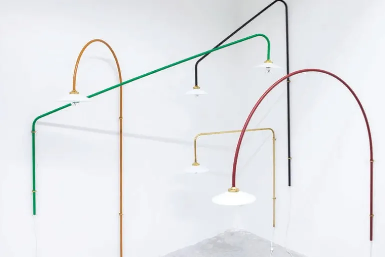 valerie_objects Hanging Lamp N°3, dimmable, menie red