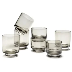 valerie_objects Inner Circle tumbler, 4 pcs, 15 cl, smokey grey